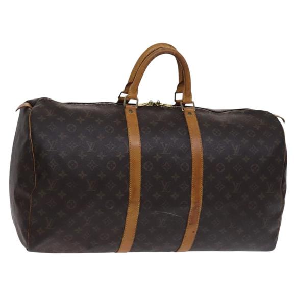 LOUIS VUITTON Monogram Keepall 55 Boston Bag M41424 LV Auth MY330 - Picture 1 of 16